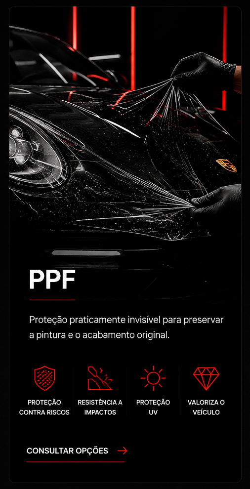 PPF — proteção da pintura contra riscos e impactos